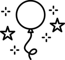 icono de línea de globos vector