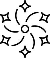 Firework Line Icon vector