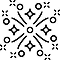 Firework Line Icon vector