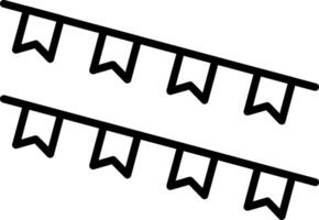 Bunting Line Icon vector