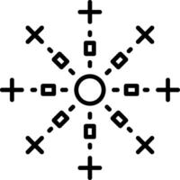 Firework Line Icon vector