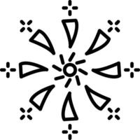 Firework Line Icon vector