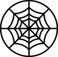 Spider Web Line Icon vector