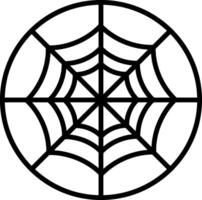 Spider Web Line Icon vector