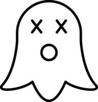 Ghost Line Icon vector