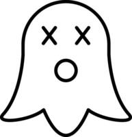 Ghost Line Icon vector