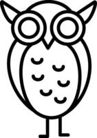 Owl Line Icon vector