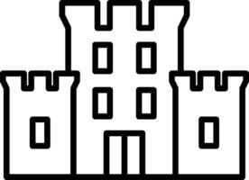 Castle Line Icon vector