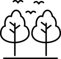 Forest Line Icon vector