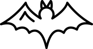 Bat Line Icon vector