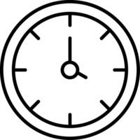 icono de línea de reloj vector