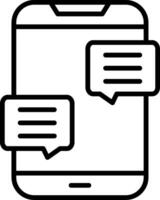 Chat Line Icon vector