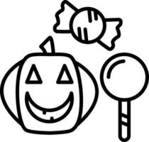 Trick or Treat Line Icon vector