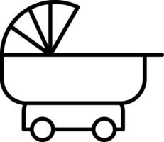 Pram Line Icon vector