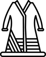 Bathrobe Line Icon vector