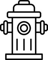 Fire Hydrant Line Icon vector