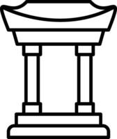 Chinatown Line Icon vector