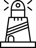 Lighthouse Line Icon vector