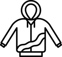 Hoodie Line Icon vector