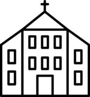 Church Line Icon vector