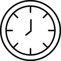 icono de línea de reloj vector