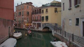 Venetian canal with gondola video