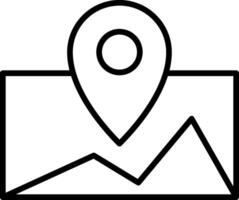 Map Line Icon vector