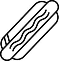 Hot Dog Line Icon vector