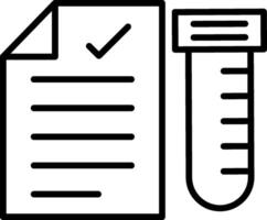 Dna Report Line Icon vector