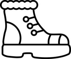 Boot Line Icon vector