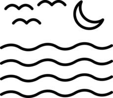 River Line Icon vector