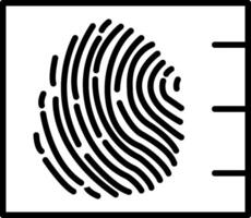 Fingerprint Line Icon vector