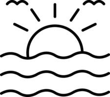 Sunrise Line Icon vector