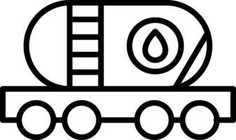 Oil Tank Line Icon vector