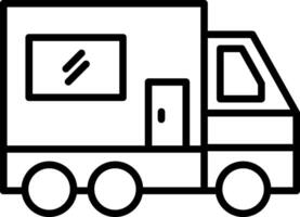 Camper Van Line Icon vector