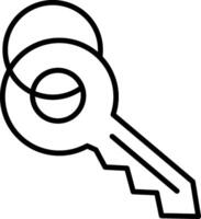 Key Line Icon vector
