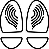 Footprint Line Icon vector