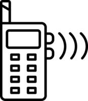 Walkie Talkie Line Icon vector