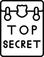 Top Secret Line Icon vector