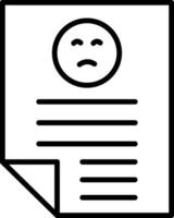Bad Review Line Icon vector