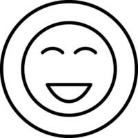 Happy Line Icon vector