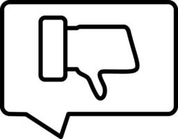 Dissatisfied Line Icon vector