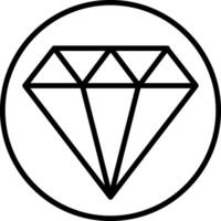 Diamond Line Icon vector