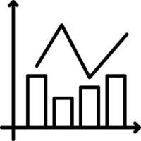 Bar Chart Line Icon vector