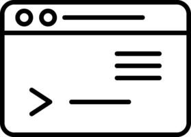 Command Line Line Icon vector