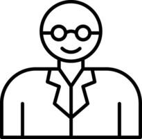 Professor Line Icon vector