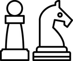 Chess Line Icon vector