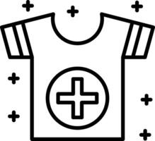 icono de línea de camisa vector