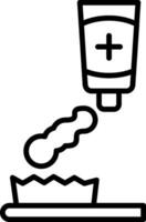 Tooth Paste Line Icon vector