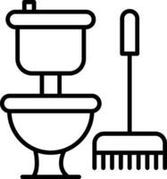 Toilet Line Icon vector